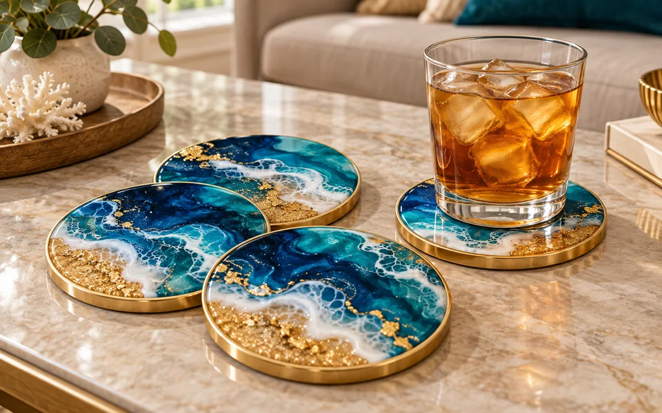 Agate coaster set