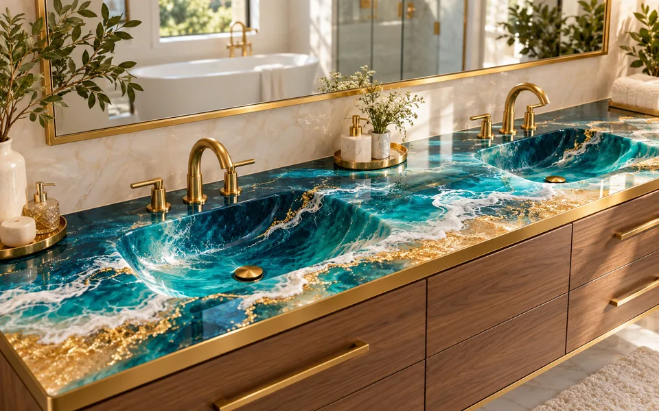 The large vanity sink